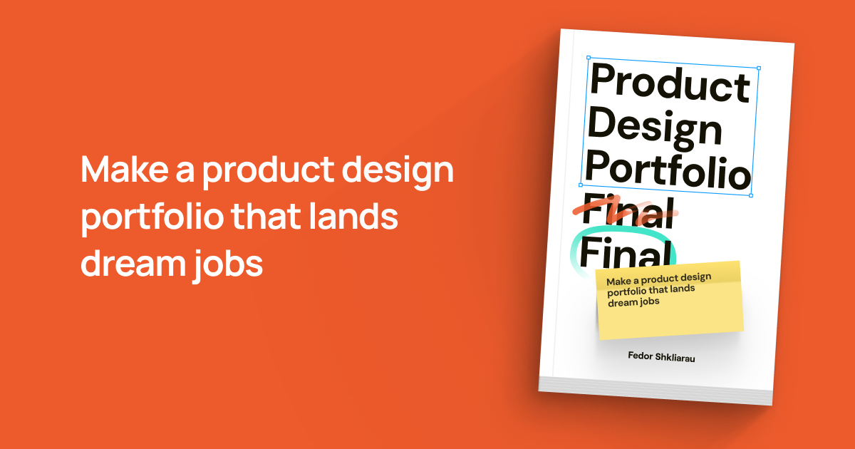 Orange Portfolio Final Final book artwork about making a product design portfolio